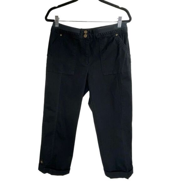 Ruby Rd. Womens Black Straight Leg Capri Pants Size 10 - Picture 1 of 8